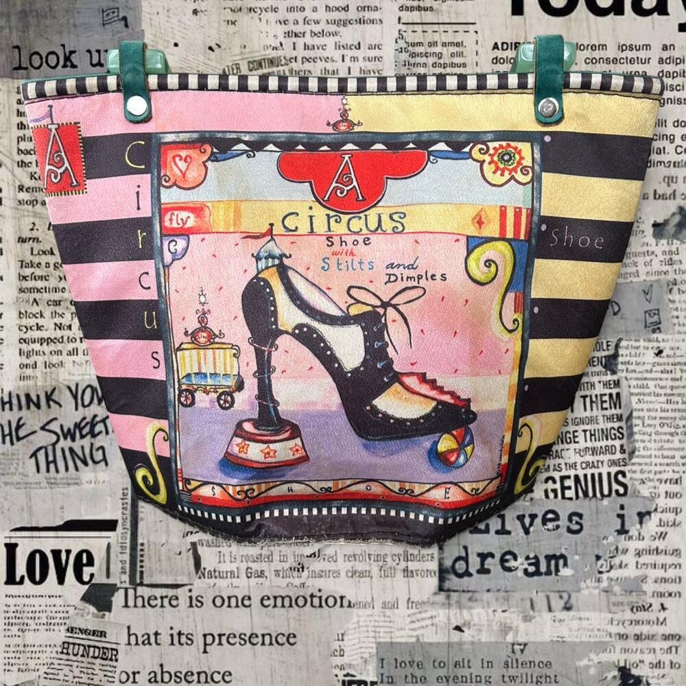 Wendy costa rod rojas multicoloured satin, lucite/plastic handled handbag